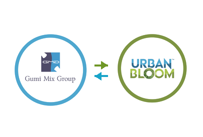 Gumi Mix Group and Urban Bloom logos